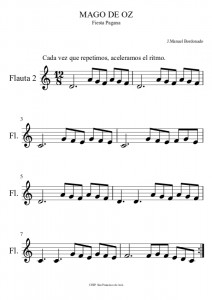 Partitura MAGO DE OZ